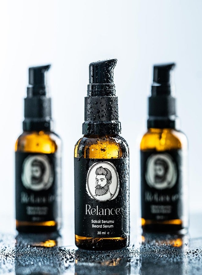 Relance Premium Beard Serum, Black and Amber Glass Bottle, 30ml - Image 5